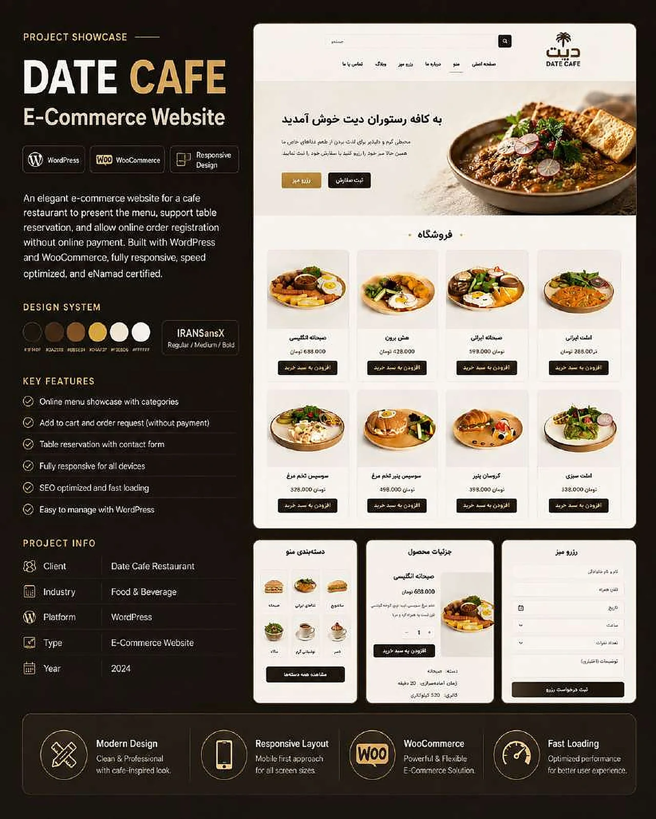 Date Cafe responsive website project