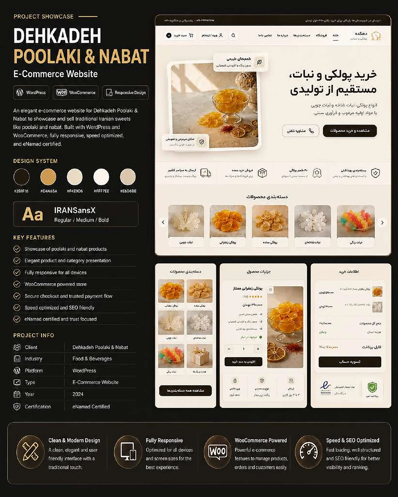 Dehkadeh Poolaki & Nabat responsive website project