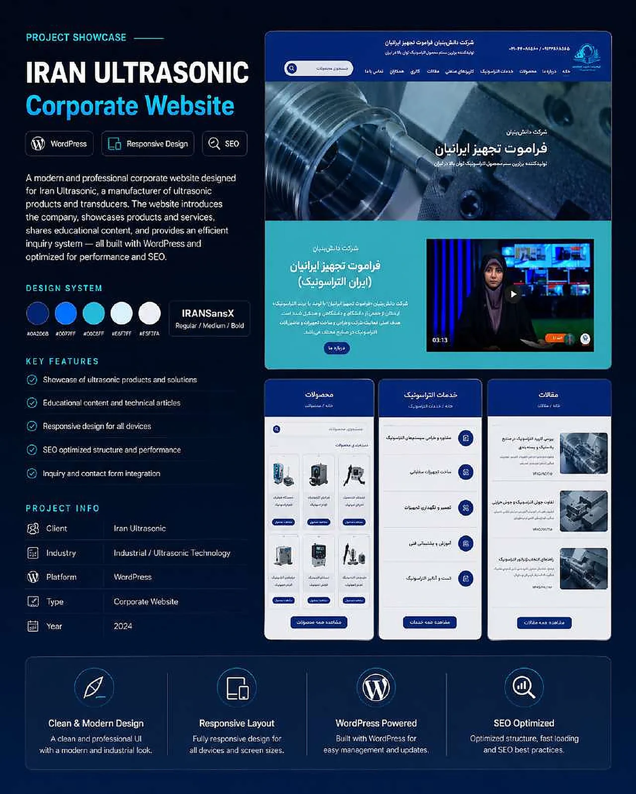 Iran Ultrasonic responsive website project